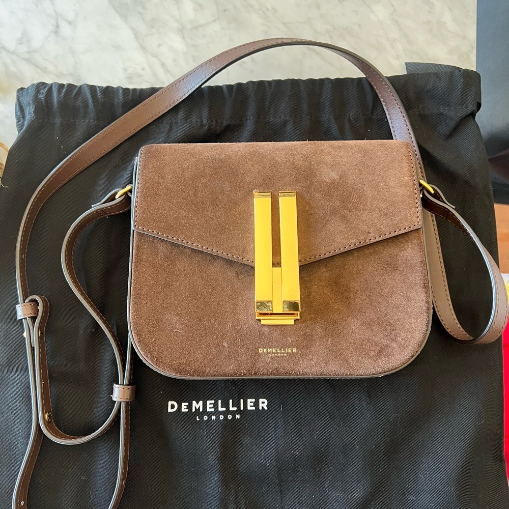 DeMellier Brown Suede Crossbody Bag